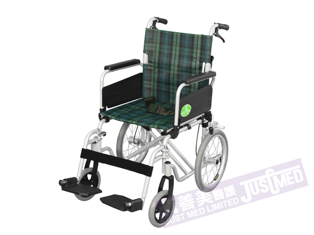 Alpha® 鋁合金助推式輪椅 (綠色)