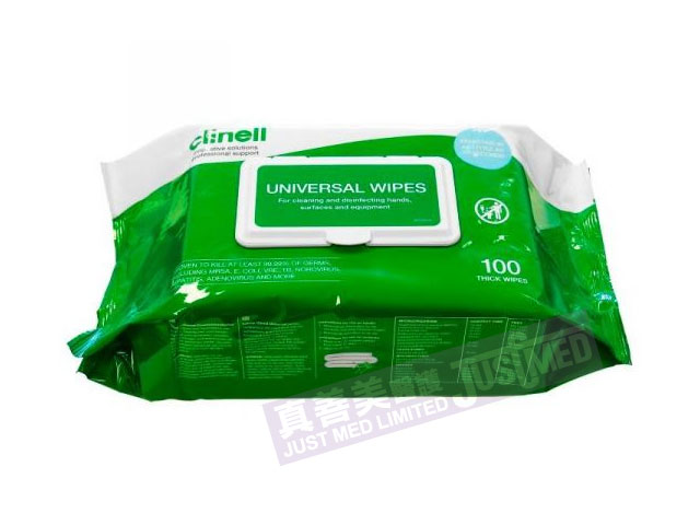 Clinell 全方位清潔消毒濕紙巾(100片裝/盒)